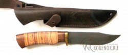 Нож "Олень-1" (сталь Х12МФ, наборная береста)  - Нож "Олень-1" (сталь Х12МФ, наборная береста) 
