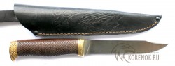 Нож Щука-2 (дамасская сталь, венге, латунь, насечка)  - IMG_3035.JPG