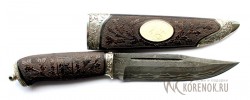 Нож "Финский-2"  (торцевой дамаск с добавлением никеля, резной)  - IMG_4201v6.JPG