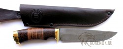 Нож Охотник (дамасская сталь, венге, наборная кожа) - IMG_4054cr.JPG