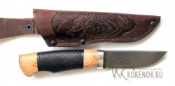 Нож "Винзор" (сталь Х12МФ, черный граб, карелка)  - Нож "Винзор" (сталь Х12МФ, черный граб, карелка) 