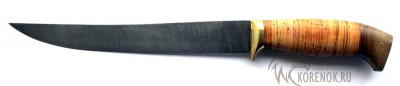 Нож Филейный большой (береста, орех) Общая длина mm : 322Длина клинка mm : 206Макс. ширина клинка mm : 27Макс. толщина клинка mm : 1.5