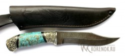 Нож "Скорпион" (дамасская сталь, стабилизированная древесина, мельхиор )  - IMG_9608.JPG