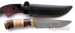 Нож Охотник (дамасская сталь, венге, береста) - IMG_4116.JPG
