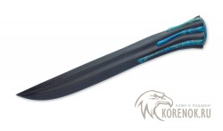 Нож "Осетр" (сталь М390,черный граб, стабилизированная карельская береза, с подставкой) - Нож "Осетр" (сталь М390,черный граб, стабилизированная карельская береза, с подставкой)
