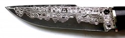 Нож Таежный-1 (ламинат, У8А ламинированная дамаском с добавлением никеля) - Нож Таежный-1 (ламинат, У8А ламинированная дамаском с добавлением никеля)
