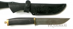 Нож "Финский-3" (дамасская сталь, граб,латунь) - Нож "Финский-3" (дамасская сталь, граб,латунь)
