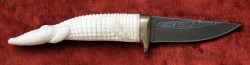 Нож "Лунь-3М" (сталь Х12МФ, рог лося, резной) серия "Малыш" - Нож "Лунь-3М" (сталь Х12МФ, рог лося, резной) серия "Малыш"