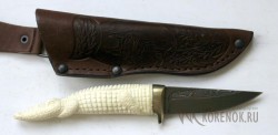 Нож "Лунь-3М" (сталь Х12МФ, рог лося, резной) серия "Малыш" - Нож "Лунь-3М" (сталь Х12МФ, рог лося, резной) серия "Малыш"