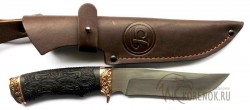 Нож Цезарь (литой булат, черный граб,бронза)   - IMG_5642.JPG