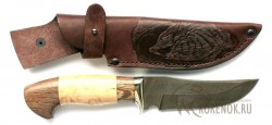 Нож "Лис" (дамасская сталь, венге, карельская береза)   - Нож "Лис" (дамасская сталь, венге, карельская береза)  