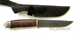 Нож "Финский-3" (дамасская сталь, венге, мельхиор)  - Нож "Финский-3" (дамасская сталь, венге, мельхиор) 