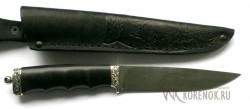 Нож "Стандарт"  (литой булат, черный граб, мельхиор) - IMG_5517n5.JPG