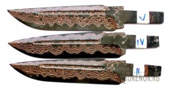 Клинок ДСН-22 (Ламинат. Сталь У8 ламинированная дамасской сталью с добавлением никеля и меди) - Клинок ДСН-22 (Ламинат. Сталь У8 ламинированная дамасской сталью с добавлением никеля и меди)