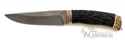 Нож Медведь (литой булат, граб, бронза)  


Общая длина мм::
280


Длина клинка мм::
153


Ширина клинка мм::
34.7


Толщина клинка мм::
3.3


