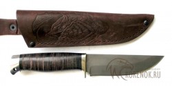 Нож  "Лунь-4"  (сталь Х12МФ, наборная кожа) - Нож  "Лунь-4"  (сталь Х12МФ, наборная кожа)