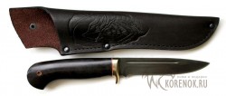 Нож "Гепард" (булатная сталь, черный граб) - Нож "Гепард" (булатная сталь, черный граб)