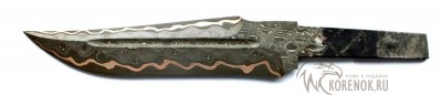 Клинок ДСН-23 (Ламинат. Сталь 65Г ламинированная дамасской сталью с добавлением никеля и меди) 



Общая длина мм::
279


Длина клинка мм::
182


Ширина клинка мм::
39


Толщина клинка мм::
4.1




 