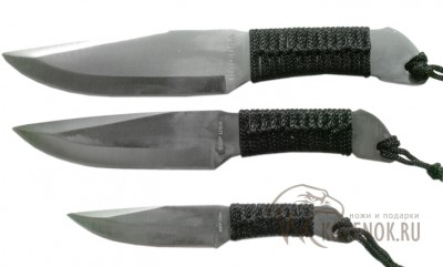 Нож   М012-3 &quot;Дартс&quot; Набор из трех ножейРазмеры: общая длина, мм: 250/217/156длина клинка, мм: 134/115/85Нейлоновый чехол