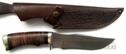 Нож Питон (литой булат, наборная кожа, мельхиор) - IMG_8440n0.JPG