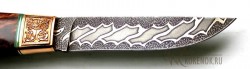 Нож Клык (мозаичная дамасская сталь с добавлением никеля) - Нож Клык (мозаичная дамасская сталь с добавлением никеля)