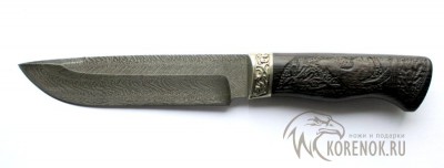 Нож Акула (торцевой дамаск, венге. резной) вариант 2 


Общая длина мм::
305


Длина клинка мм::
172


Ширина клинка мм::
37.0


Толщина клинка мм::
3.6


