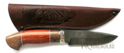Нож "Ягуар" (дамасская сталь, венге, бубинга)  - Нож "Ягуар" (дамасская сталь, венге, бубинга) 