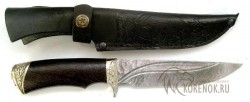  Нож "Луч-1" (дамасская сталь, мельхиор. с долами)  - IMG_0496er.JPG