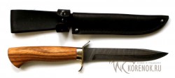 Нож финка НР-40 (дамасская сталь, зебрано, мельхиор) - Нож финка НР-40 (дамасская сталь, зебрано, мельхиор)