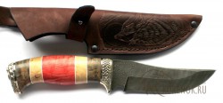 Нож "Лис" (дамасская сталь, венге, стабилизированная древесина)  - Нож "Лис" (дамасская сталь, венге, стабилизированная древесина) 