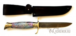 Нож финка НКВД (булат, стабилизированная древесина, мельхиор) В2 - Нож финка НКВД (булат, стабилизированная древесина, мельхиор) В2