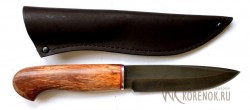 Нож "Соболь" (сталь ХВ 5 "алмазка", стабилизированная древесина, мельхиор) - Нож "Соболь" (сталь ХВ 5 "алмазка", стабилизированная древесина, мельхиор)