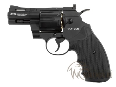 Пневматический револьвер Gletcher CLT B25 4,5 мм Тип Air Gun
Калибр (мм/дюймы) 4.5/.177
Дульная энергия (дж) 3.0
Прицельная дальность (м) 10
Начальная скорость пули (м/с) 100
Емкость магазина (шт) 6