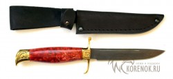 Нож финка НКВД (булат, стабилизированная древесина, латунь) В6 - Нож финка НКВД (булат, стабилизированная древесина, латунь) В6