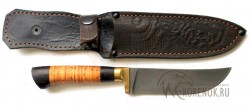 Нож "Узбекский-м" (сталь Х12МФ, венге, береста)  - Нож "Узбекский-м" (сталь Х12МФ, венге, береста) 