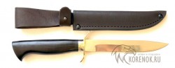 Нож финка НР-40 (сталь 95х18, черный граб, мельхиор) вариант 2 - Нож финка НР-40 (сталь 95х18, черный граб, мельхиор) вариант 2