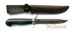 Нож финка НР-40 (сталь 95х18, черный граб, мельхиор)   - Нож финка НР-40 (сталь 95х18, черный граб, мельхиор)  