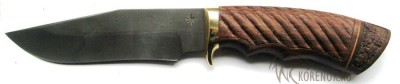 Нож Охотник-1 резной (Х12МФ)  Общая длина mm : 275Длина клинка mm : 147Макс. ширина клинка mm : 37Макс. толщина клинка mm : 2.0-2.4