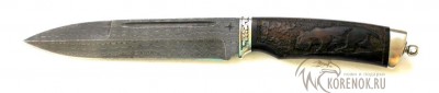 Нож Сиг-3 (нарезной дамаск, эбен, мельхиор, резной)  



Общая длина мм::
313


Длина клинка мм::
175


Ширина клинка мм::
33.6


Толщина клинка мм::
3.9




 