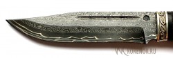 Нож "Финский-2"  (торцевой дамаск с добавлением никеля, резной)  вариант 2 - IMG_4781.JPG