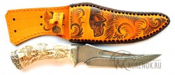 Нож Корсар (дамасская сталь, кость, мельхиор)  - IMG_4621.JPG