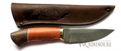 Нож "Витязь" (сталь 95х18 бубинга, венге, мельхиор)  - Нож "Витязь" (сталь 95х18 бубинга, венге, мельхиор) 