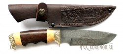 Нож "Клен-м" (дамасская сталь, сувель, мельхиор)  - IMG_7153.JPG