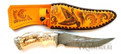 Нож Корсар (дамасская сталь, кость, мельхиор) вариант 2  - IMG_4663uc.JPG