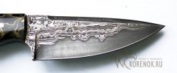 Нож Клык-м (ламинат, У8А ламинированная дамаском с добавлением никеля)    - Нож Клык-м (ламинат, У8А ламинированная дамаском с добавлением никеля)   