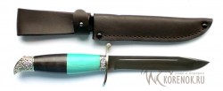 Нож финка НР-40 (булатная сталь, граб, мельхиор) - Нож финка НР-40 (булатная сталь, граб, мельхиор)