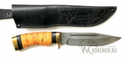 Нож КЛАССИКА-1 (дамасская сталь, береста) - Нож КЛАССИКА-1 (дамасская сталь, береста)
