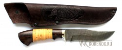 Нож "Кречет" (дамасская сталь, наборная береста, венге) - Нож "Кречет" (дамасская сталь, наборная береста, венге)