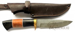 Нож "Ладья" (дамасская сталь. черный граб, латунь) - IMG_9280k7.JPG