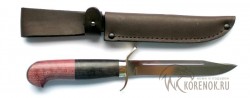 Нож финка НР-40 (сталь Х12МФ, черный граб, амарант, мельхиор)  - Нож финка НР-40 (сталь Х12МФ, черный граб, амарант, мельхиор) 